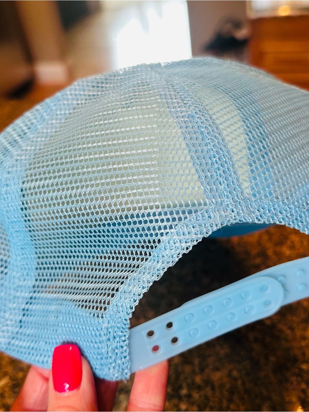 Baby Blue Trucker Hat Somebody’s Problem Embroidered Patch - Picture 5 of 5